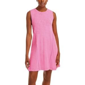 ATM Dress Womens Medium Pink Mini Tank Cotton Knit Minimalist Beach Tropical